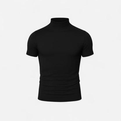 T-shirt Col Roulé Casual Solide - Élégance et Confort au Quotidien