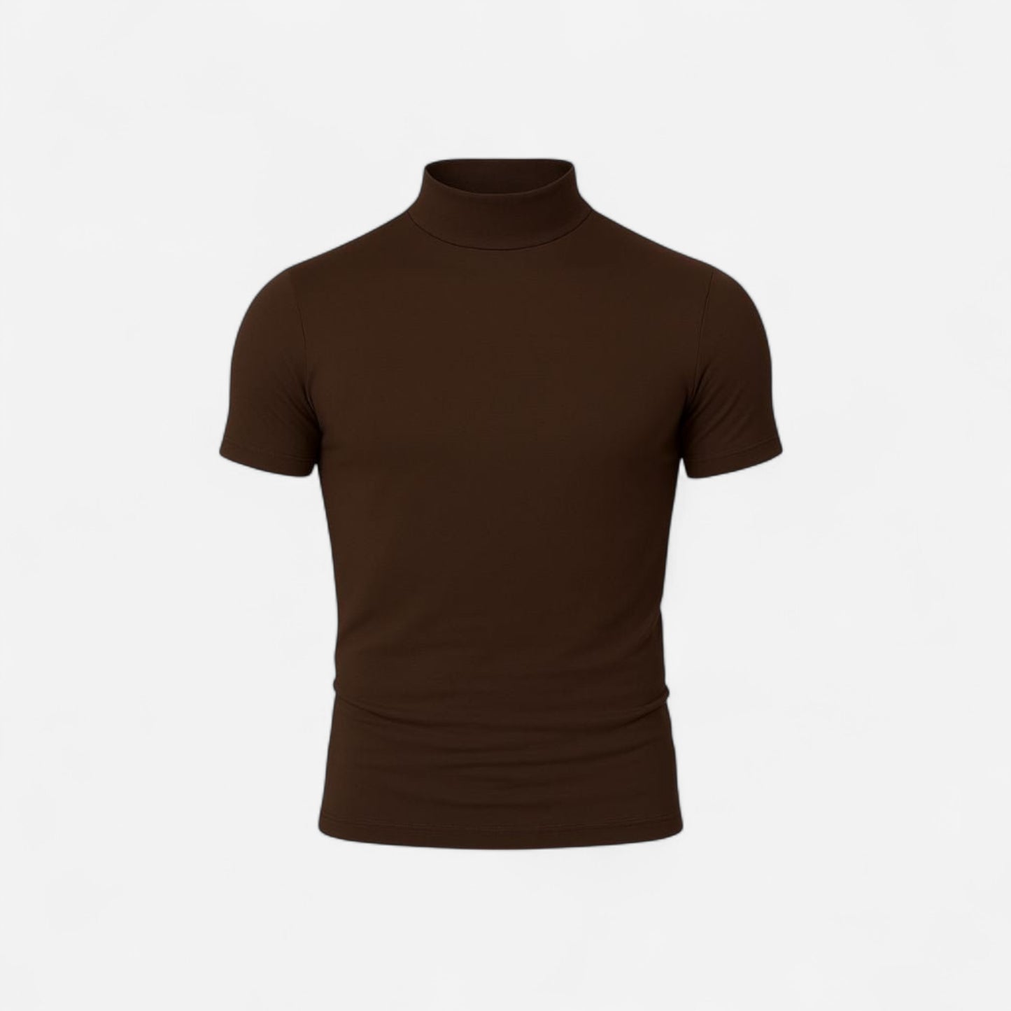 T-shirt Col Roulé Casual Solide - Élégance et Confort au Quotidien