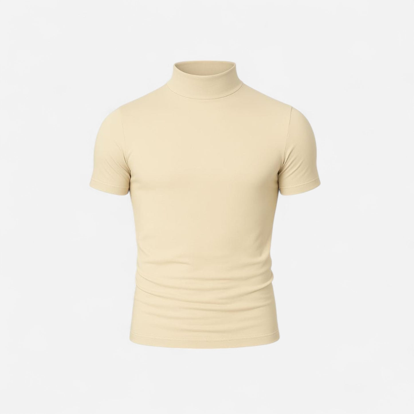 T-shirt Col Roulé Casual Solide - Élégance et Confort au Quotidien
