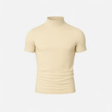 T-shirt Col Roulé Casual Solide - Élégance et Confort au Quotidien