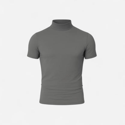 T-shirt Col Roulé Casual Solide - Élégance et Confort au Quotidien
