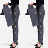 Soraya - Jeans Élastiques Femmes avec Broderie Cœur Chic