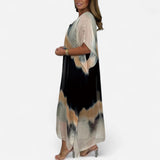 Magalie - Robe en mousseline Dip Dye élégante pour femmes