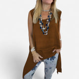 Oriane - Ensemble Femme Élégant : Top Sans Manches et Pantalon Imprimé Chic