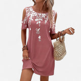 Elanora - Robe à bretelles florale avec manches découpées élégantes