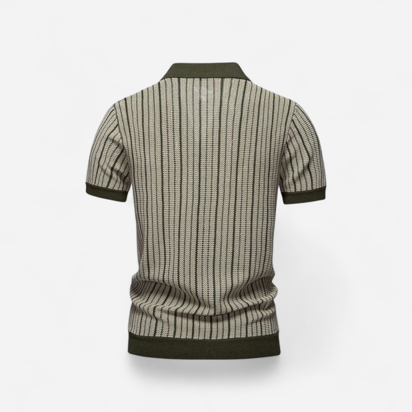 Polo en Tricot Rayé - Élégance et Confort Inégalés
