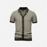 Polo en Tricot Rayé - Élégance et Confort Inégalés