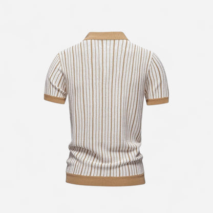 Polo en Tricot Rayé - Élégance et Confort Inégalés