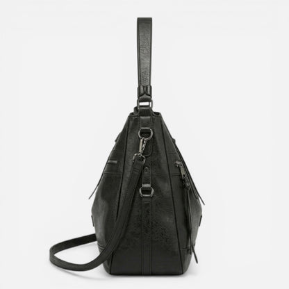 Sac à main doux pour femmes avec fermeture éclair et poches avant