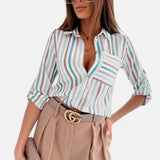 Elisa - Blouse Classique à Col, Élégance et Confort au Quotidien