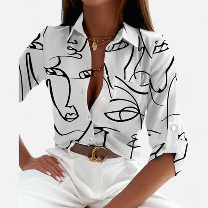 Elisa - Blouse Classique à Col, Élégance et Confort au Quotidien