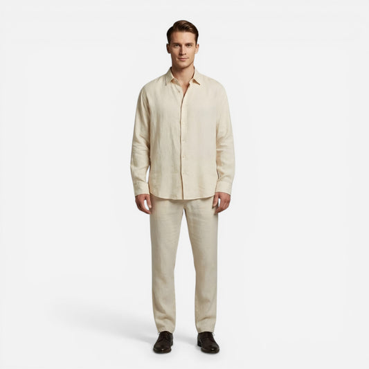 Chemise et Pantalon en Lin pour Homme – Élégant et Décontracté d'Été