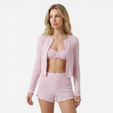 Ensemble Femme 3 Pièces : Cardigan Tricoté & Tenue Coordonnée