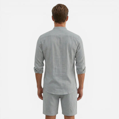 Ensemble décontracté pour homme : chemise et short été élégant
