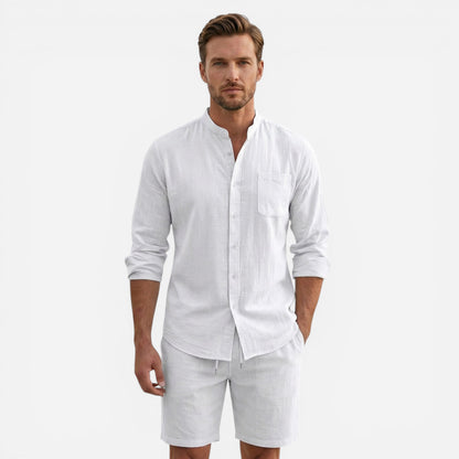 Ensemble décontracté pour homme : chemise et short été élégant