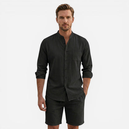Ensemble décontracté pour homme : chemise et short été élégant
