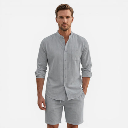 Ensemble décontracté pour homme : chemise et short été élégant