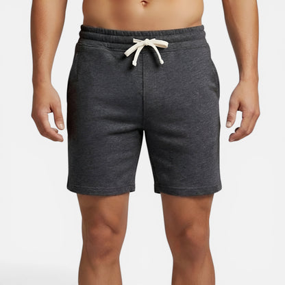 Shorts en coton pour homme avec cordon élastique et poches - Style été